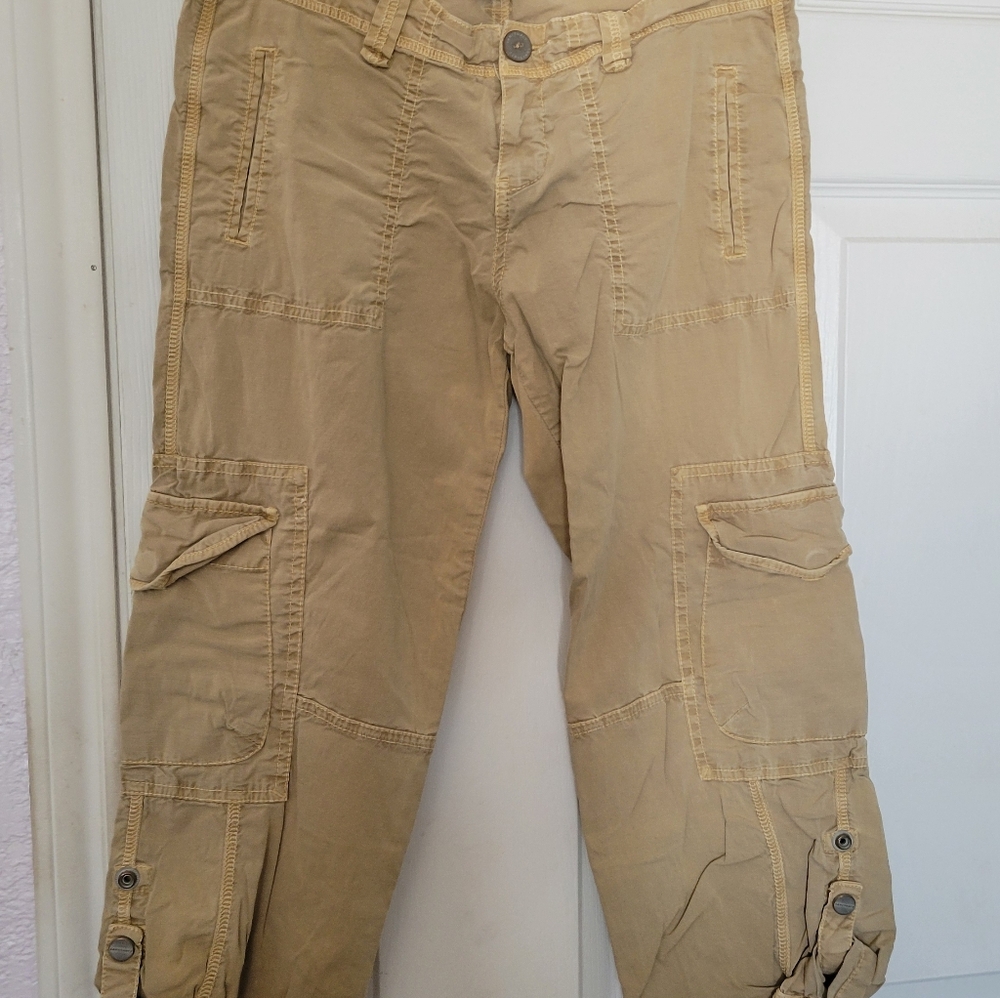 Woman Tan Cargo Pants